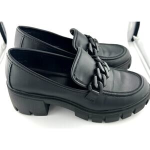 Madden Girl Women’s Hoxtonn Platform Chunky Chain Loafers Size 7.5M
